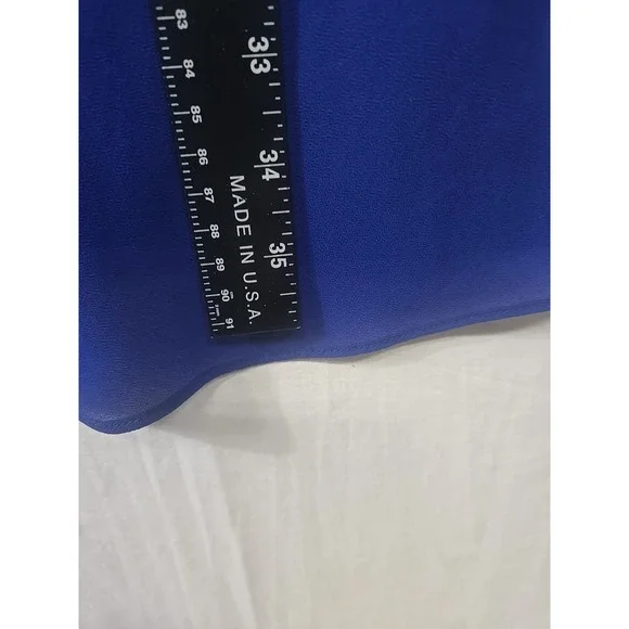 Lauren Ralph Lauren Blue Chiffon Tank Dress Cocktail Flowly Lined Women's Size 6 - Picture 7 of 9